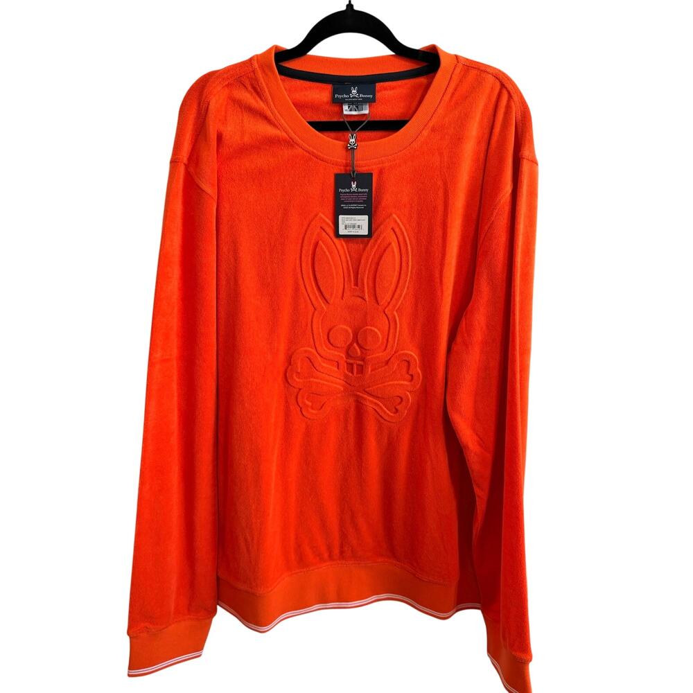 Psycho Bunny NWT Greyson Terry Sweatshirt Sz 3XL Alloy Orange MSRP $120